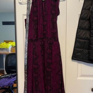 Elegant Purple Sleeveless Dress
